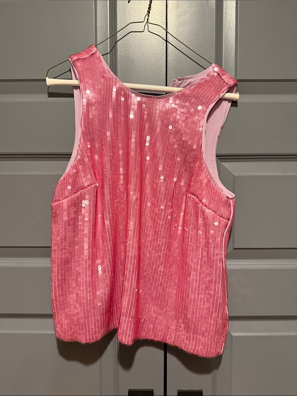 Pink sequin top